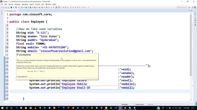 How to write a Simple Java Application | | By Sinu Software Solutions