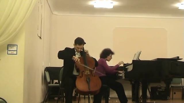 J.B. Breval. Cello Sonata in G Major. Part #1. Eugene Prokoshin (cello)& Nadejda Bolotova (piano).