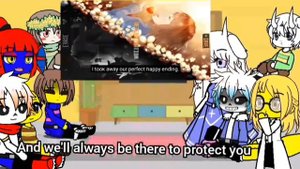 Undertale react to Stronger than you (Frisk and Chara version)