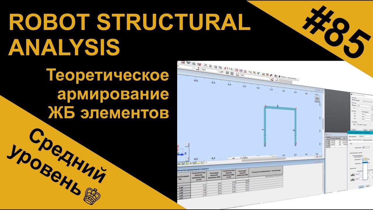 Теоретическое армирование ЖБ элементов в Robot Structural Analysis (RSA Робот)