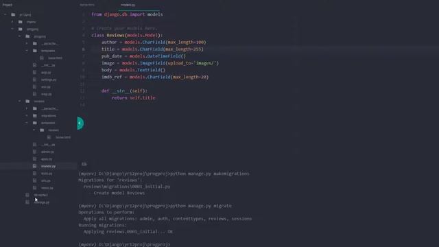 An intro to Django Part 4 Creating models (a database table) смотреть онлайн