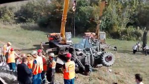 Краснодар. Поезд сбил комбайн (22.09.2015 г.)