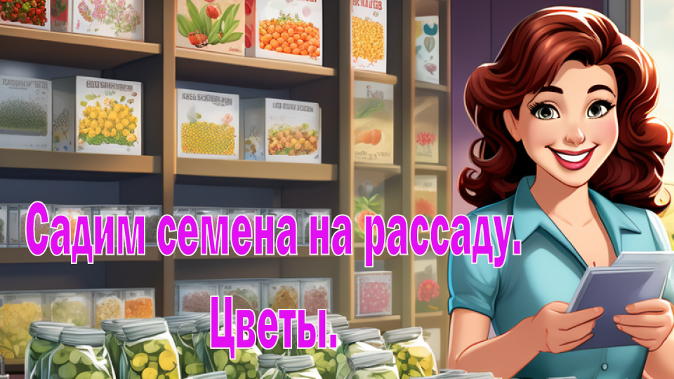 Сажаем семена на рассаду.Цветы.