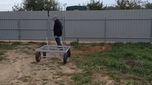 Тележка 4-х колёсная, легко разбираемая. с передней поворотной осью, универсальная, своими рукам