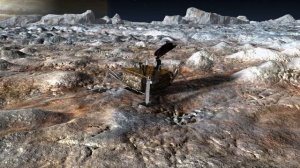 Анимация посадки на Европу - спутник Юпитера