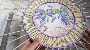 Пасхальный поднос _ плетение из бумажных трубочек