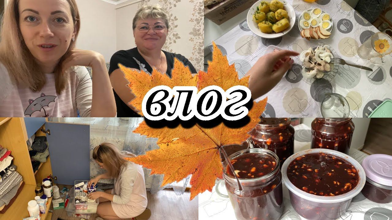 VLOG: МАМА в гостях/Варю СЛИВОВУЮ НУТЕЛЛУ/Разбираю БАДы и ВИТАМИНЫ