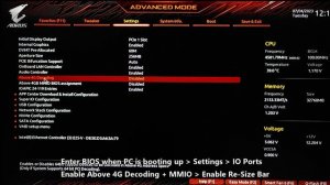 FPS Boost Enable Re-Size BAR Support Gigabyte Motherboards (Aorus)