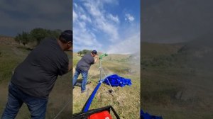 работа дизельной мотопомпы и спринклера FSW40  .