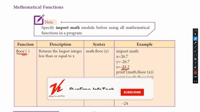 Chapter 7 | Difference between floor and ceil functions in python ...