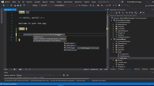 Conectar Blazor a un API por medio de Swagger смотреть онлайн