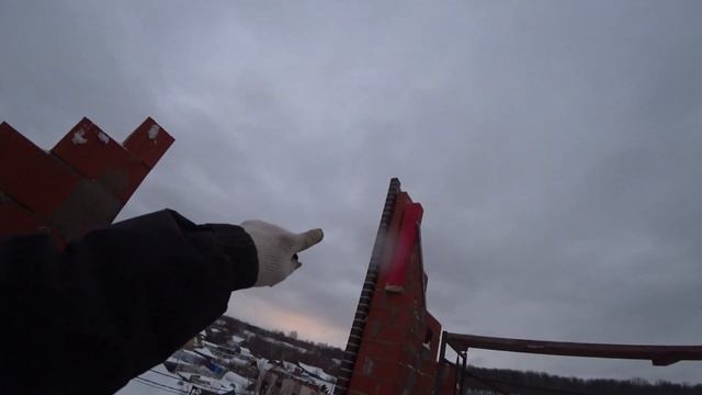 #1 Кровля в суровых условиях. -4 Выставление мауэрлат и основания прогона. смотреть онлайн