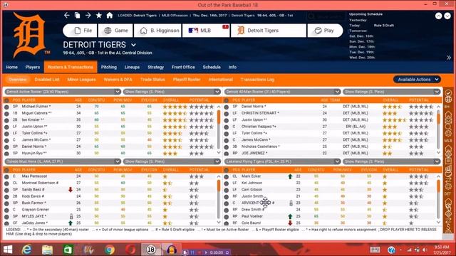 Out of the Park Baseball (OOTP) 18: Detroit Tigers GM Let's Play Episode 7 смотреть онлайн