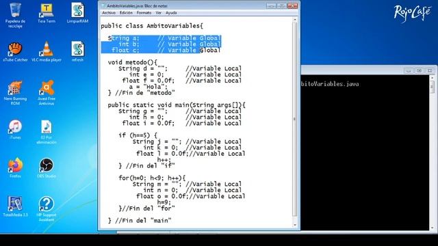 Ámbito de variables (global, locales) en Java смотреть онлайн