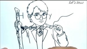 Как нарисовать Гарри Поттера из букв