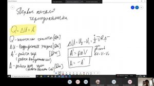 Первое начало термодинамики. Теория