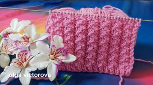 РЕЛЬЕФНЫЙ УЗОР СПИЦАМИ ДЕКОРАТИВНАЯ РЕЗИНОЧКА 257  Вязание Узоры спицами