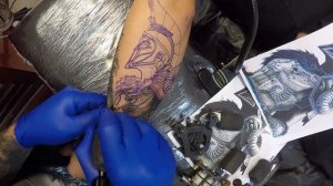 Spartan tattoo time lapse