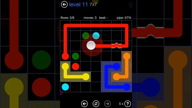 Flow Free Bridges Challenge Pack 7x7 Level 11 Walkthrough