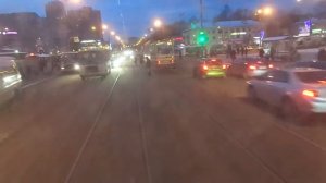 Трамвай Санкт-Петербурга 7-5: ЛВС-86К б.5113 по №9 (03.01.17)