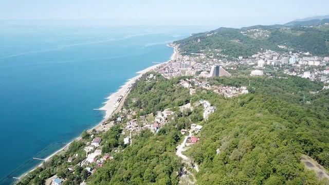 Пляж Дагомыс с воздуха!!! Выбираем пляж в Большом Сочи