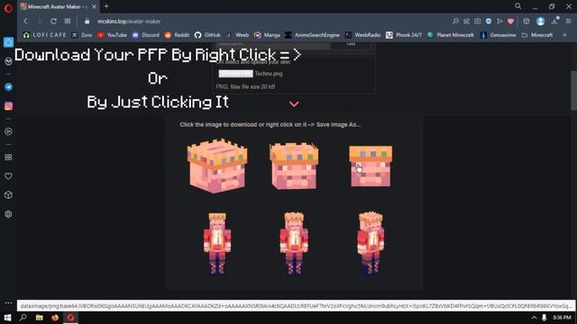How To Make Minecraft PFP | Skin PFP | Pixel Art | LOGO