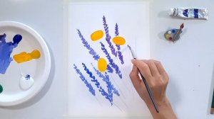 Рисуем пчёл и лаванду. Очень простой пошаговый урок рисования