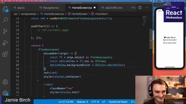 React Wednesdays: React with NativeScript! смотреть онлайн