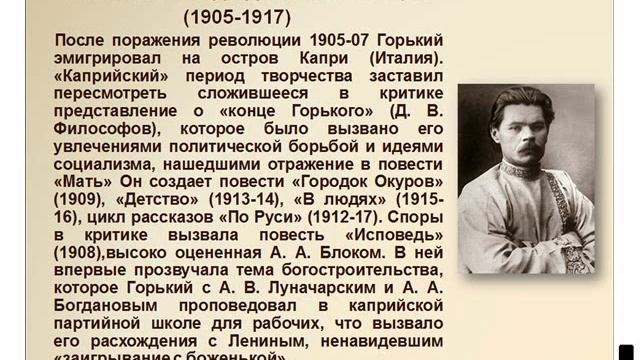 Презентация Биография Максима Горького