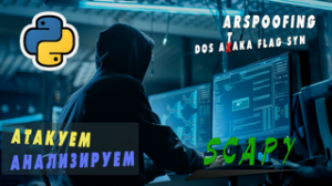 Пишем программу ARPSPOOFING, DOS. Анализируем работу сети при атаке и думаем как защититься.