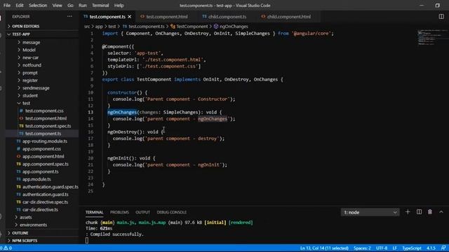 Angular Component LifeCycle Hooks | OnInit and OnChanges of parent and child component | Part -2 смотреть онлайн