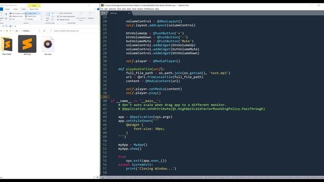 How to Play An Audio File Using PyQt5 | PyQt5 Tutorial