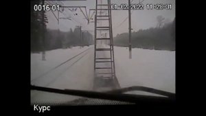 РЖД - Наезд на лейтер контактников ЭЧ.