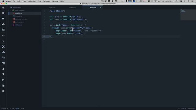 Tutoria italiano Gulp.js - Installazione e gestione task смотреть онлайн