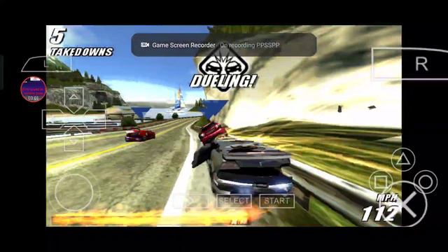 psp emulator test 3 (Burnout legends) смотреть онлайн