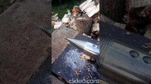 Дровокол на мотоблоке через редуктор  видео отзыв оДрова.ру