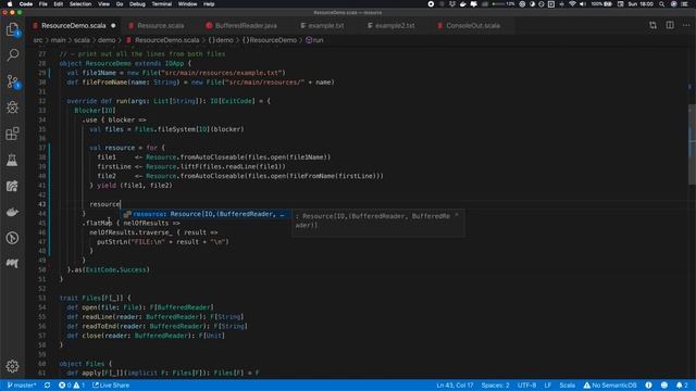 Resource composition in cats-effect with the Resource data type - Scala tutorial