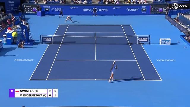 Iga Swiatek vs. Veronika Kudermetova | 2023 Tokyo Quarterfinal | WTA Match Highlights смотреть онлайн