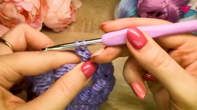 Как легко связать наклонную шишечку крючком? | Очаровательный и несложный объемный узор смотреть онлайн