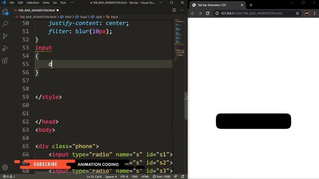 Tab bar animation in html css | Navigation Menu Bar | Navigation Menu Indicator