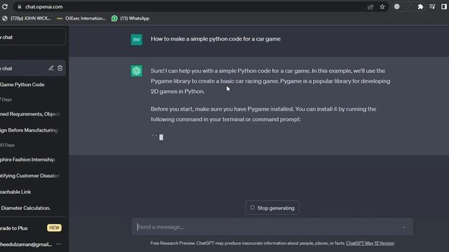 #python  Game #coding  Tutorial Using #Chatgpt.Tutorial#1 #coding #codingshortvideo #python #chatgp