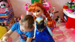 ХОЛОДНОЕ СЕРДЦЕ кукла Анна и Эльза Даша делает обзор