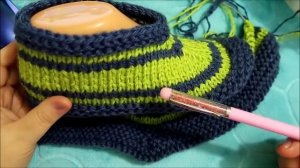 СЛЕДКИ ( ТАПОЧКИ) НА 2 СПИЦАХ .КРАСИВЫЕ СЛЕДКИ. ПОДРОБНЫЙ МАСТЕР КЛАСС  ДЛЯ НАЧИНАЮЩИХ