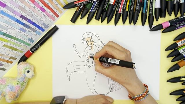 Як намалювати русалку Аріель - Урок 42 смотреть онлайн