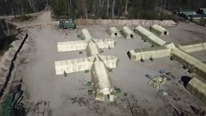 Учения военных медиков ЗВО по развертыванию полевого госпиталя