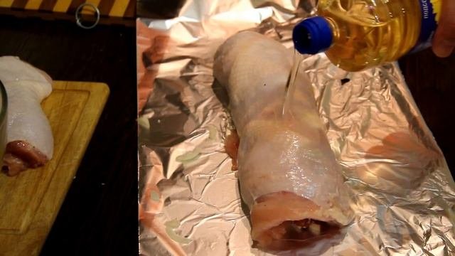 Как приготовить рулет из курицы. Рулет куриный, с говядиной и омлетом. видео рецепт куриного рулета