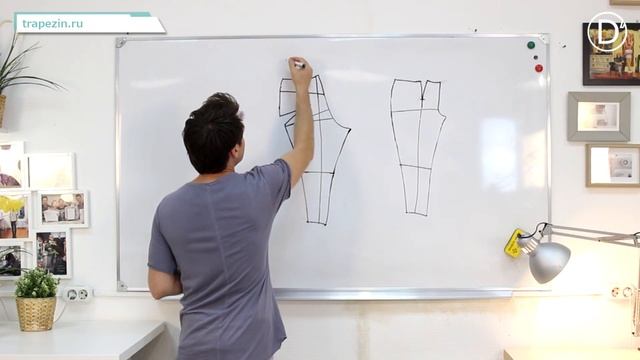 СПОЙЛЕР 14. Как построить кокетку на задней части брюк?