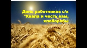 📌 День работников с/х "Хвала и честь вам, хлеборобы"