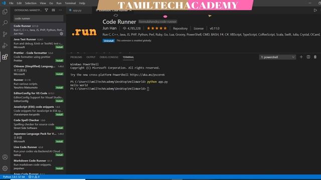 Running Python Code | Python Tutorial - Python for Beginners [Full Course] in Tamil