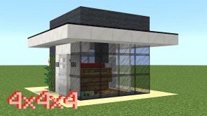 Майнкрафт - Как построить небольшой современный дом 4x4. Minecraft